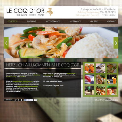 Le coq d'Or Restaurant - Webdesign Le coq d'Or Restaurant - Webdesign